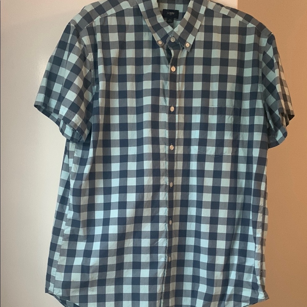 J. Crew Blue Checkered Men's Shirt